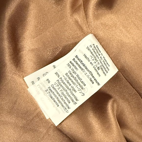 J crew women’s Tan Double-Breasted Coat size 4 - Picture 5 of 5